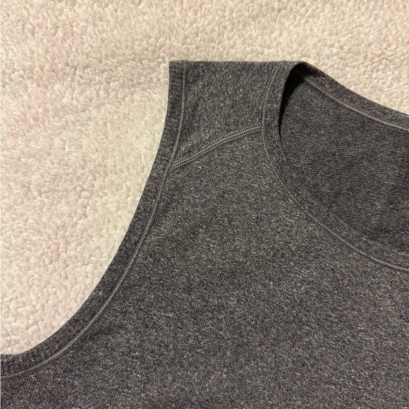 Lululemon In The Flow Seamless Tank Dress Heathered Black Gray Bodycon Athletic - Picture 13 of 16